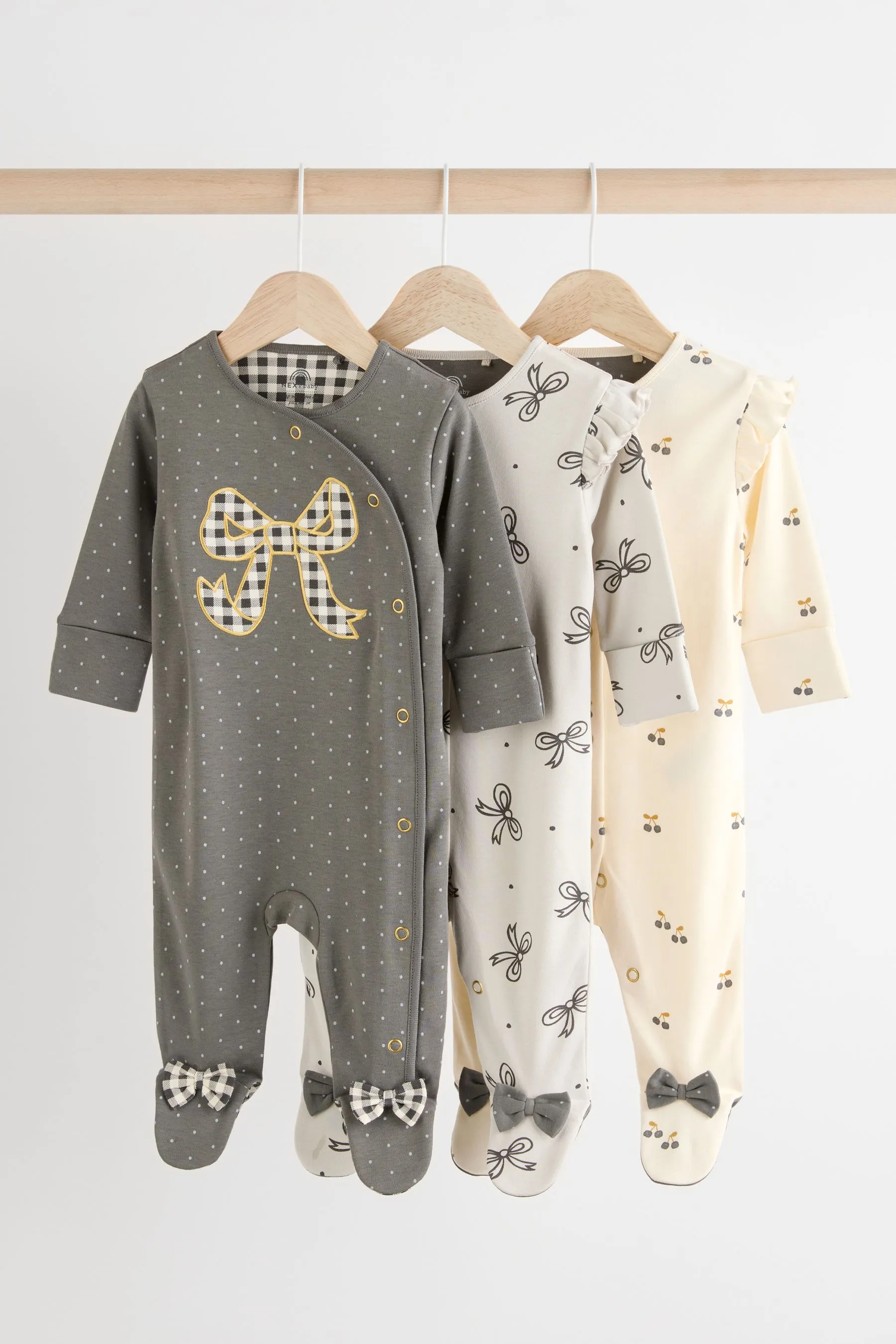 100% Cotone Tutine Bambino 3 Confezione (0-2anni)    