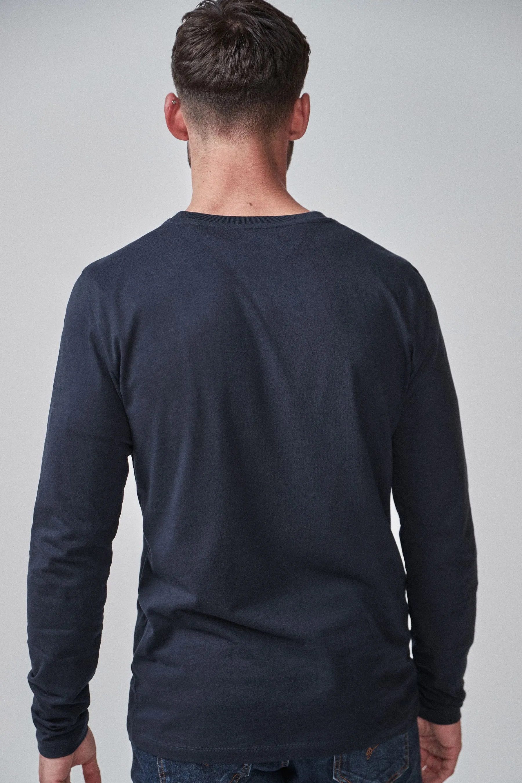 100% Cotton Long Sleeve Crew Neck T-Shirt    