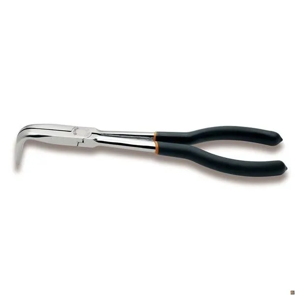 1009L/C - PINZA A BECCHI MEZZOTONDI LUNGHISSIMI ZIGRINATI PIEGATE A 90° BETA UTENSILI 010090010