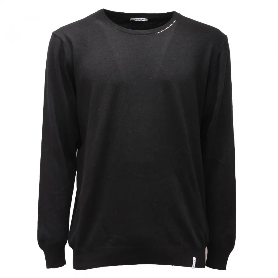 5046AF maglione uomo OFFICINA36 black mix wool sweater man