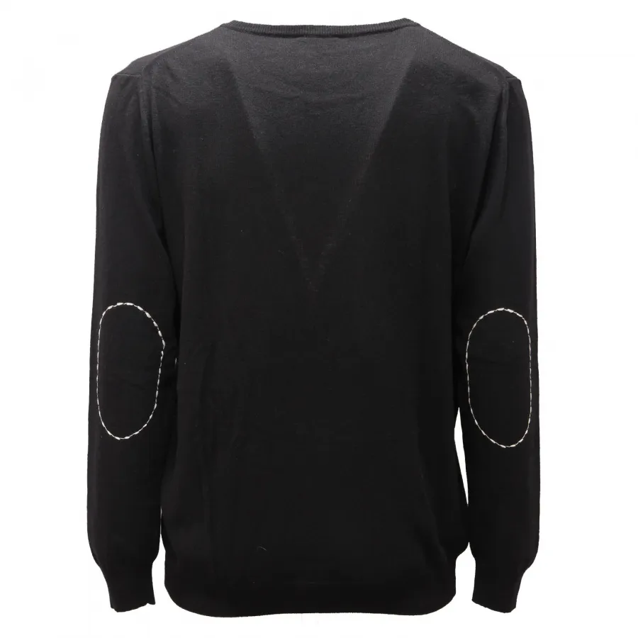5046AF maglione uomo OFFICINA36 black mix wool sweater man