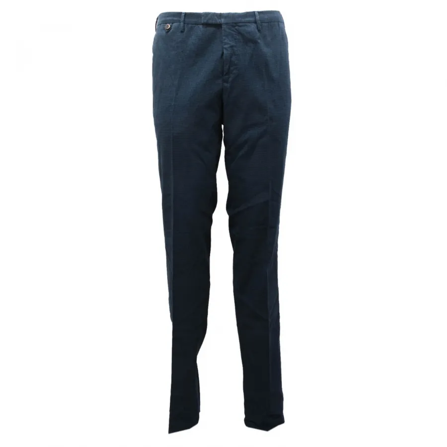 8940AG pantalone uomo PT SUPERSLIM FIT blue/black pied de poule trouser man