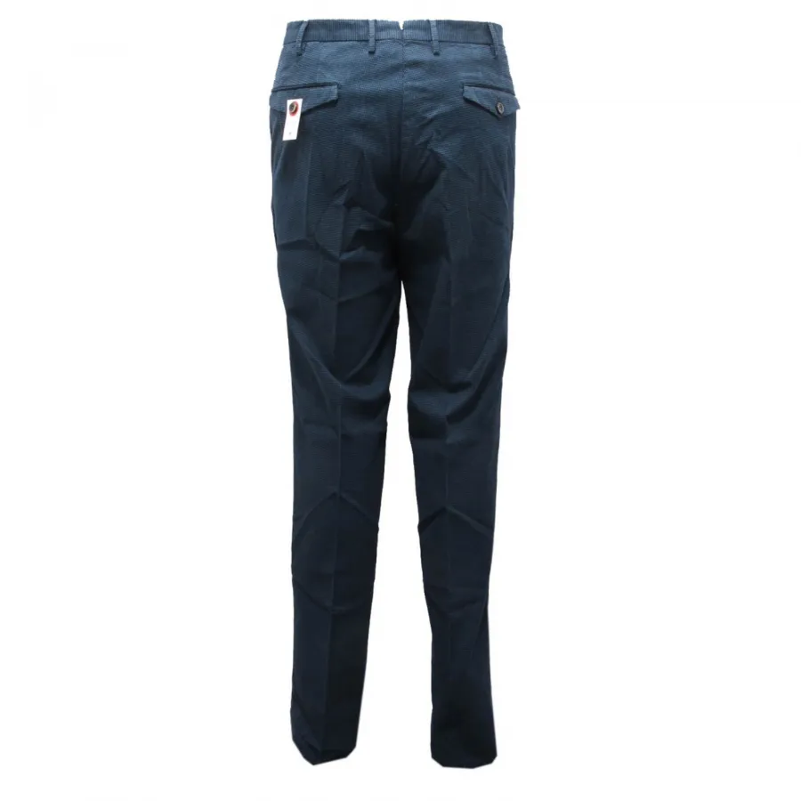 8940AG pantalone uomo PT SUPERSLIM FIT blue/black pied de poule trouser man