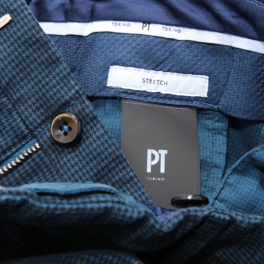8940AG pantalone uomo PT SUPERSLIM FIT blue/black pied de poule trouser man