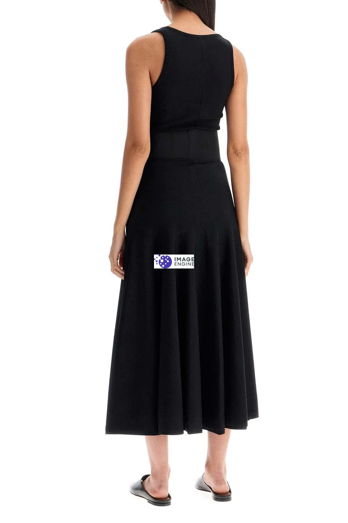 Abito midi in maglia di viscosa