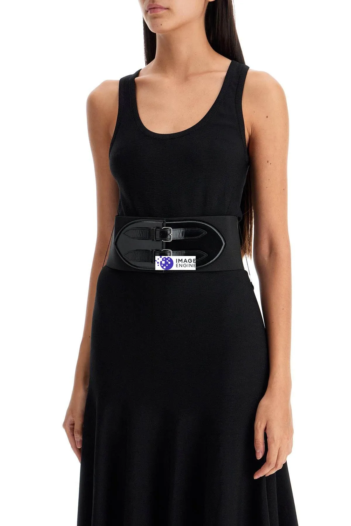 Abito midi in maglia di viscosa