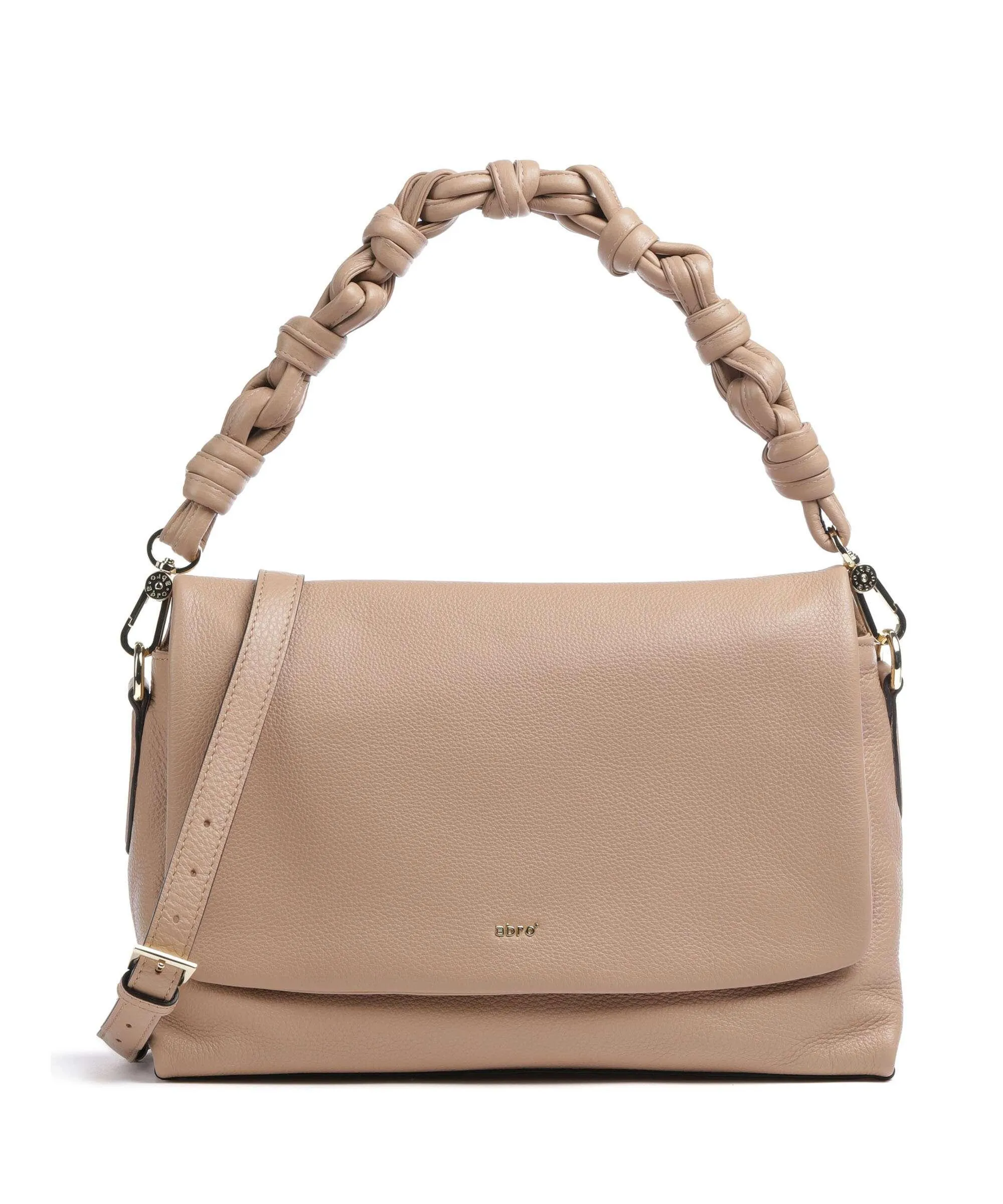 Abro Dalia Soley Borsa a spalla pelle di vacchetta grana marrone chiaro  