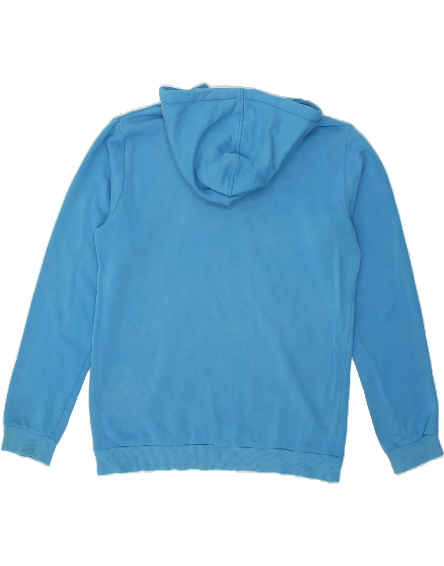 ADIDAS Mens Graphic Hoodie Jumper Large Blue Cotton
