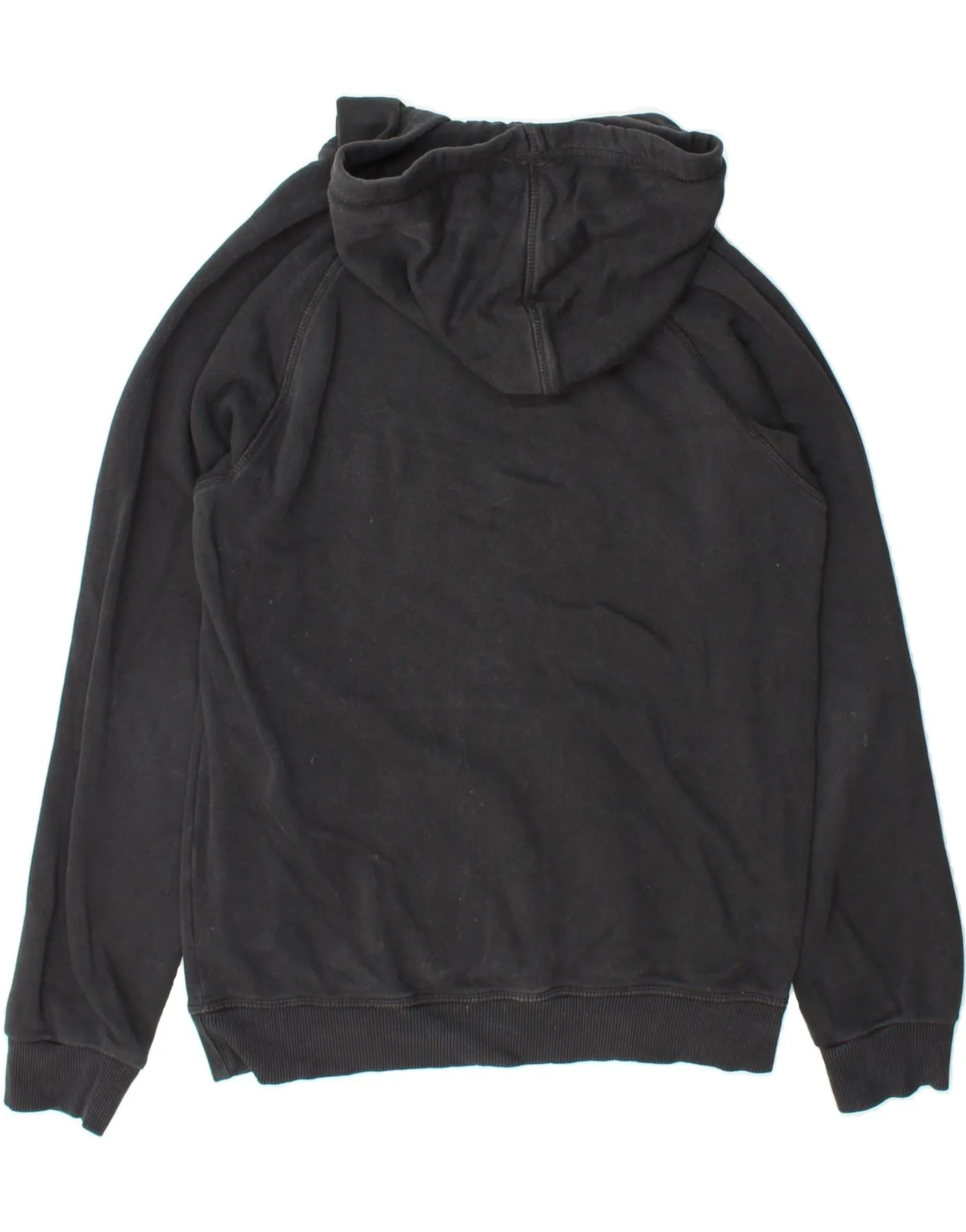 ADIDAS Mens Graphic Hoodie Jumper Small Black Cotton