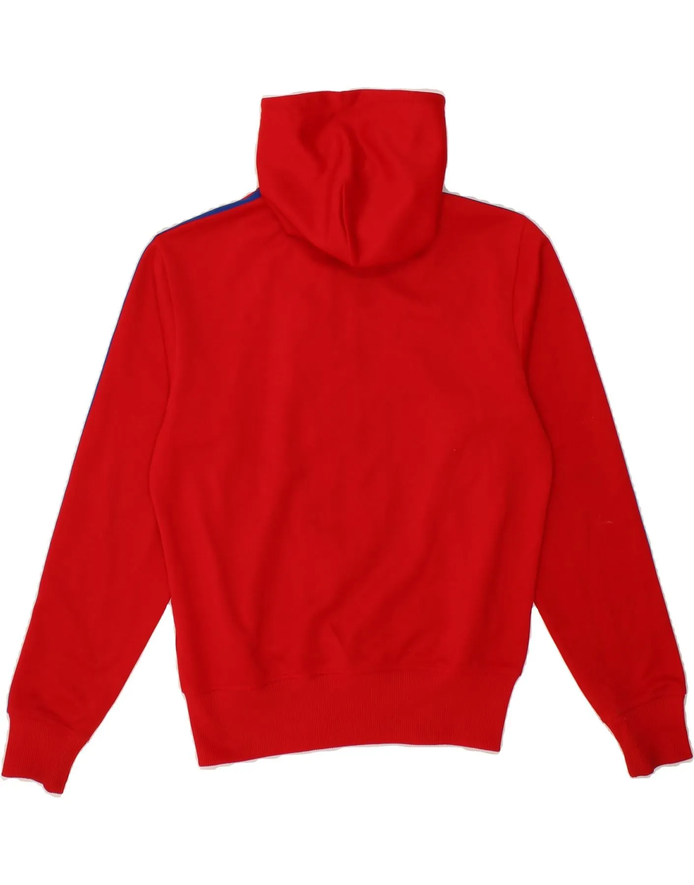 ADIDAS Mens Graphic Zip Hoodie Sweater Small Red Polyester