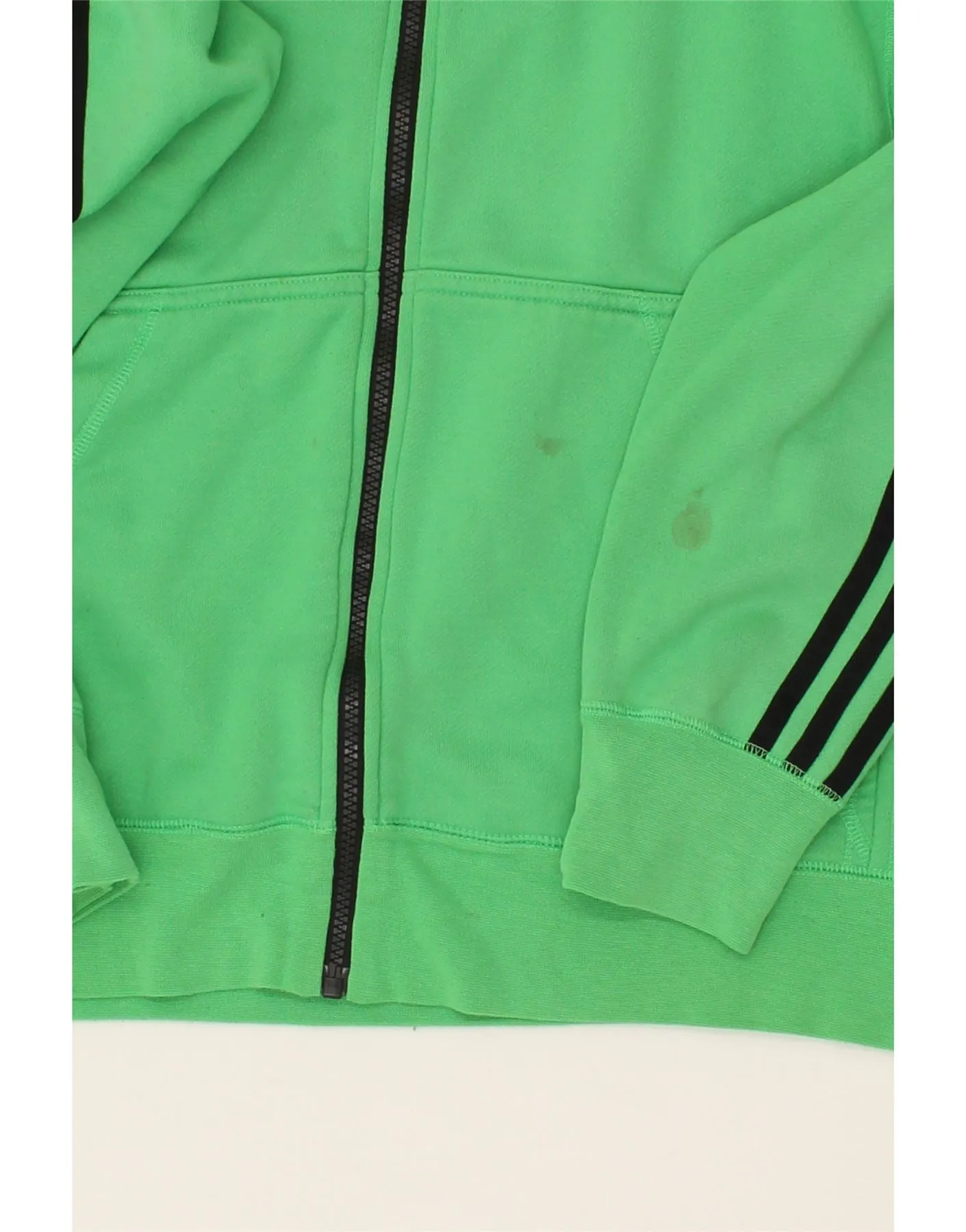 ADIDAS Mens Zip Hoodie Sweater Large Green