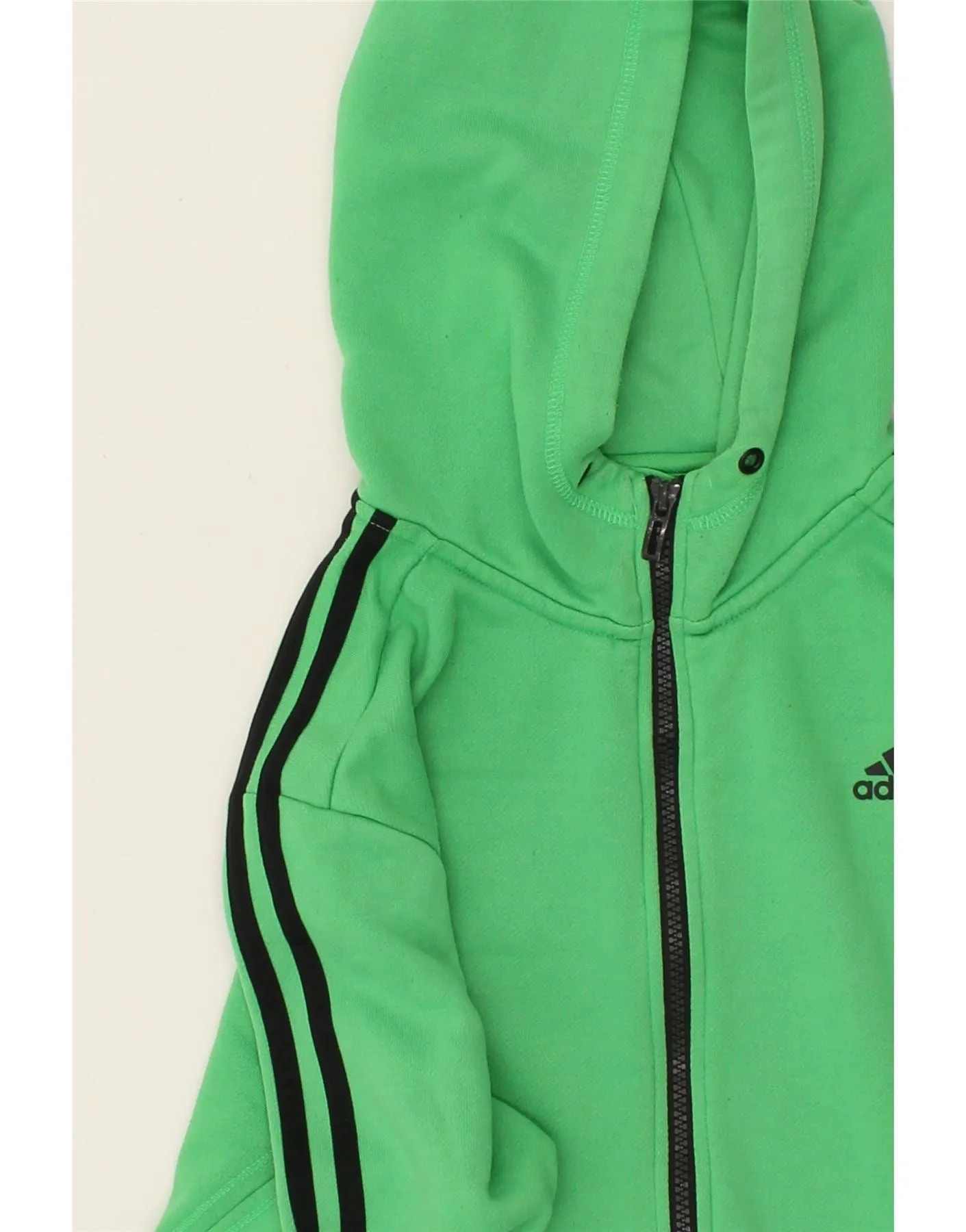 ADIDAS Mens Zip Hoodie Sweater Large Green
