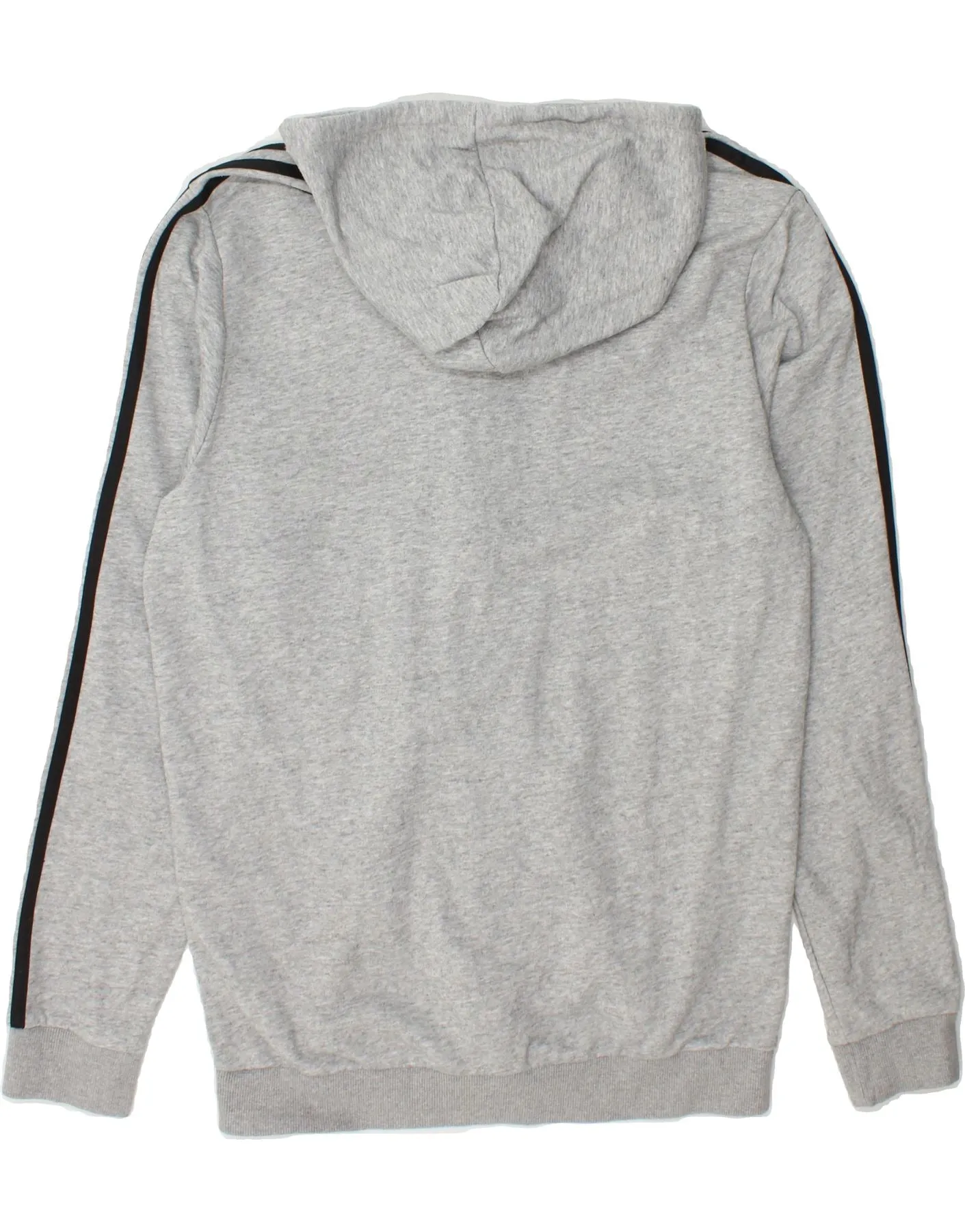 ADIDAS Mens Zip Hoodie Sweater Large Grey Cotton