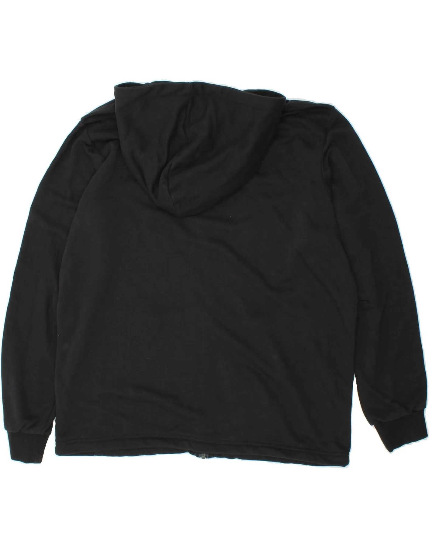 ADIDAS Mens Zip Hoodie Sweater XL Black Cotton