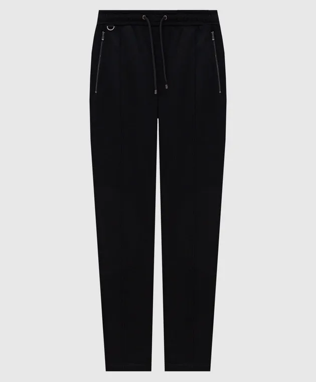 Agnona Pantaloni della tuta neri con cashmere T706UAYY2070