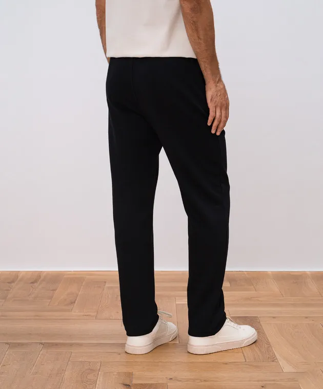 Agnona Pantaloni della tuta neri con cashmere T706UAYY2070