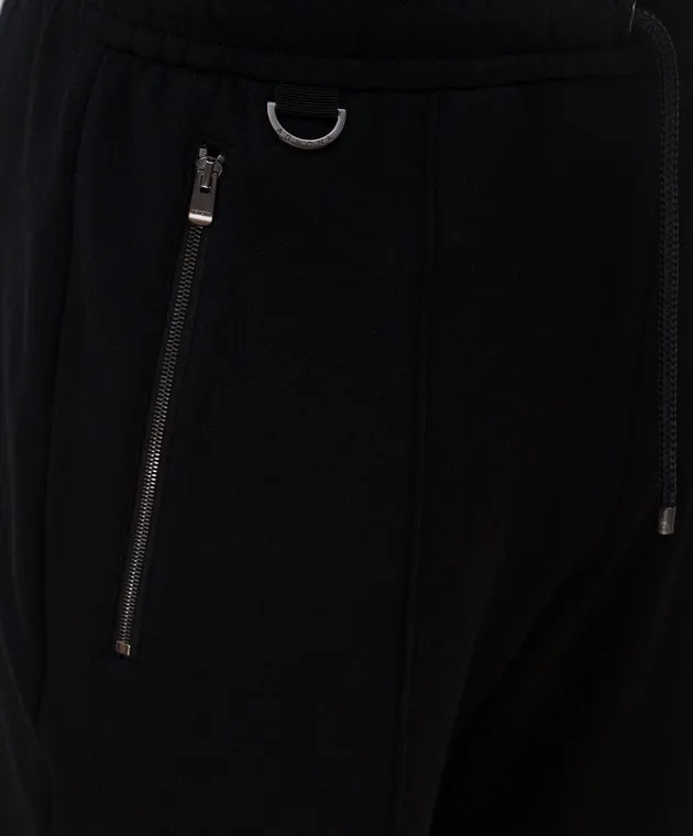 Agnona Pantaloni della tuta neri con cashmere T706UAYY2070