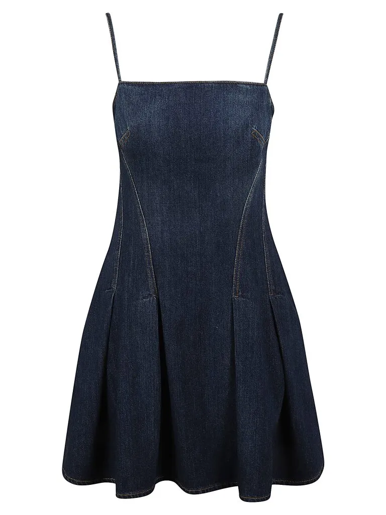ALEXANDER McQUEENDENIM DRESS*5 DARK STONEWASH