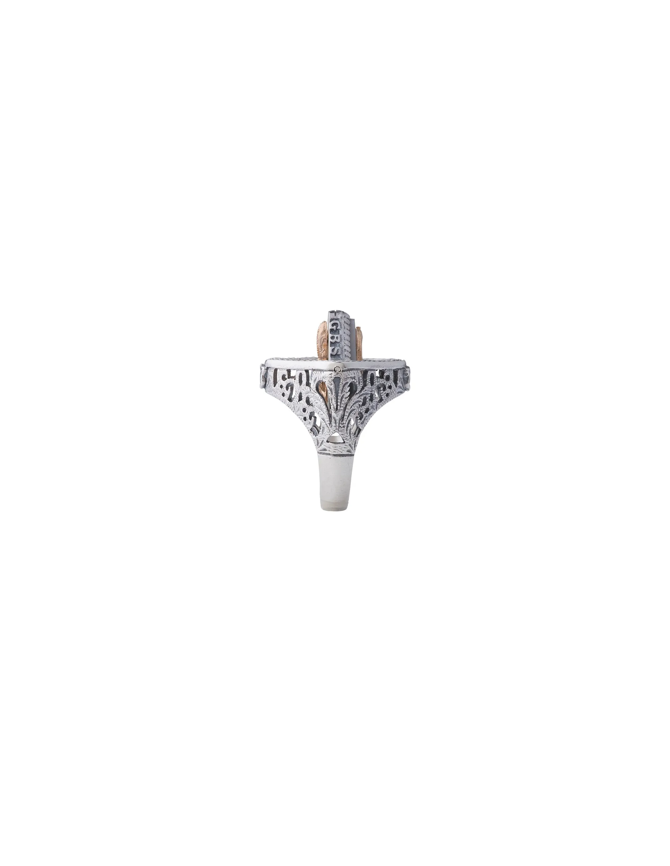 Anello Opplà quadrato Giglio bianco