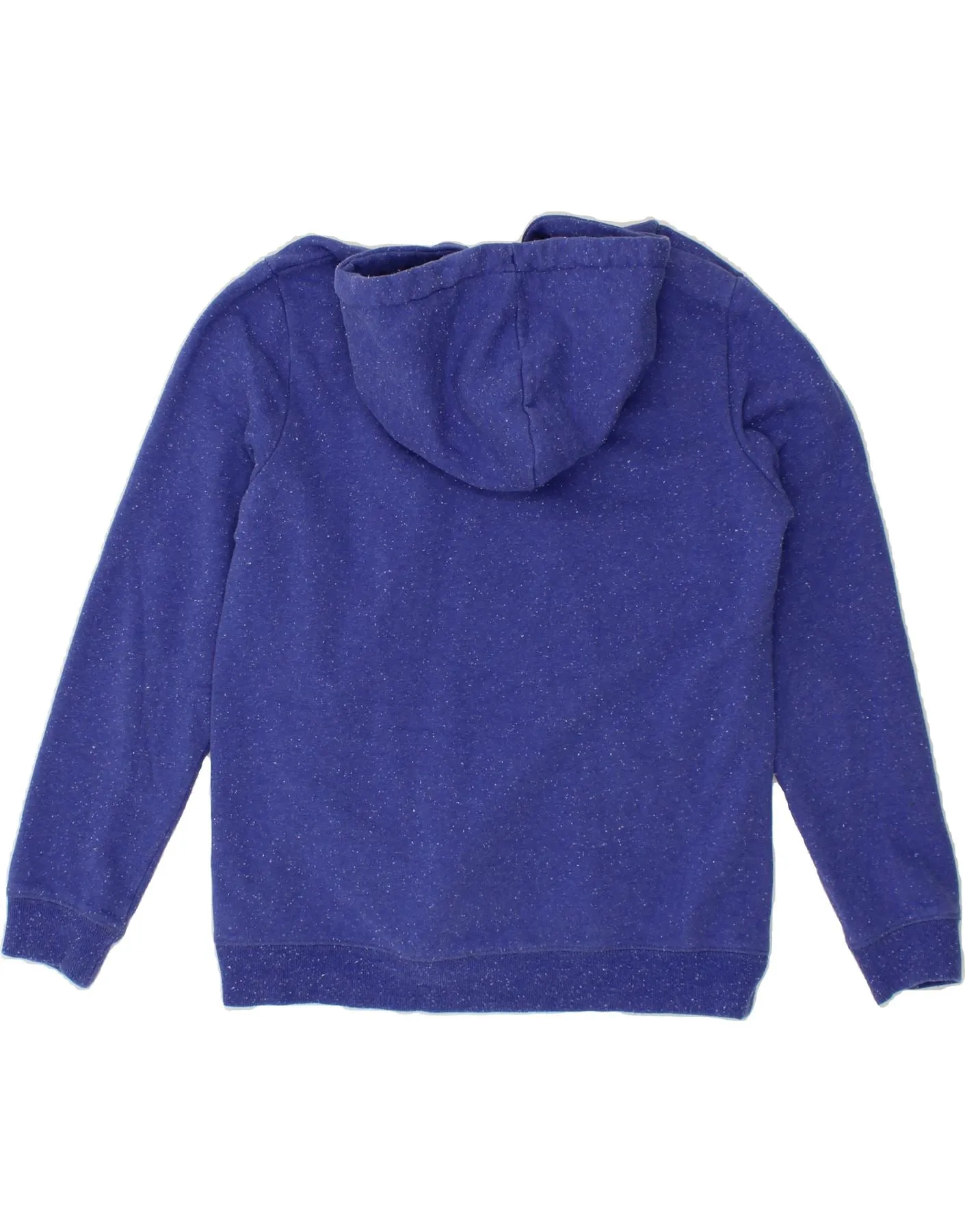 ANIMAL Womens Zip Hoodie Sweater UK 16 Large Blue Flecked Cotton