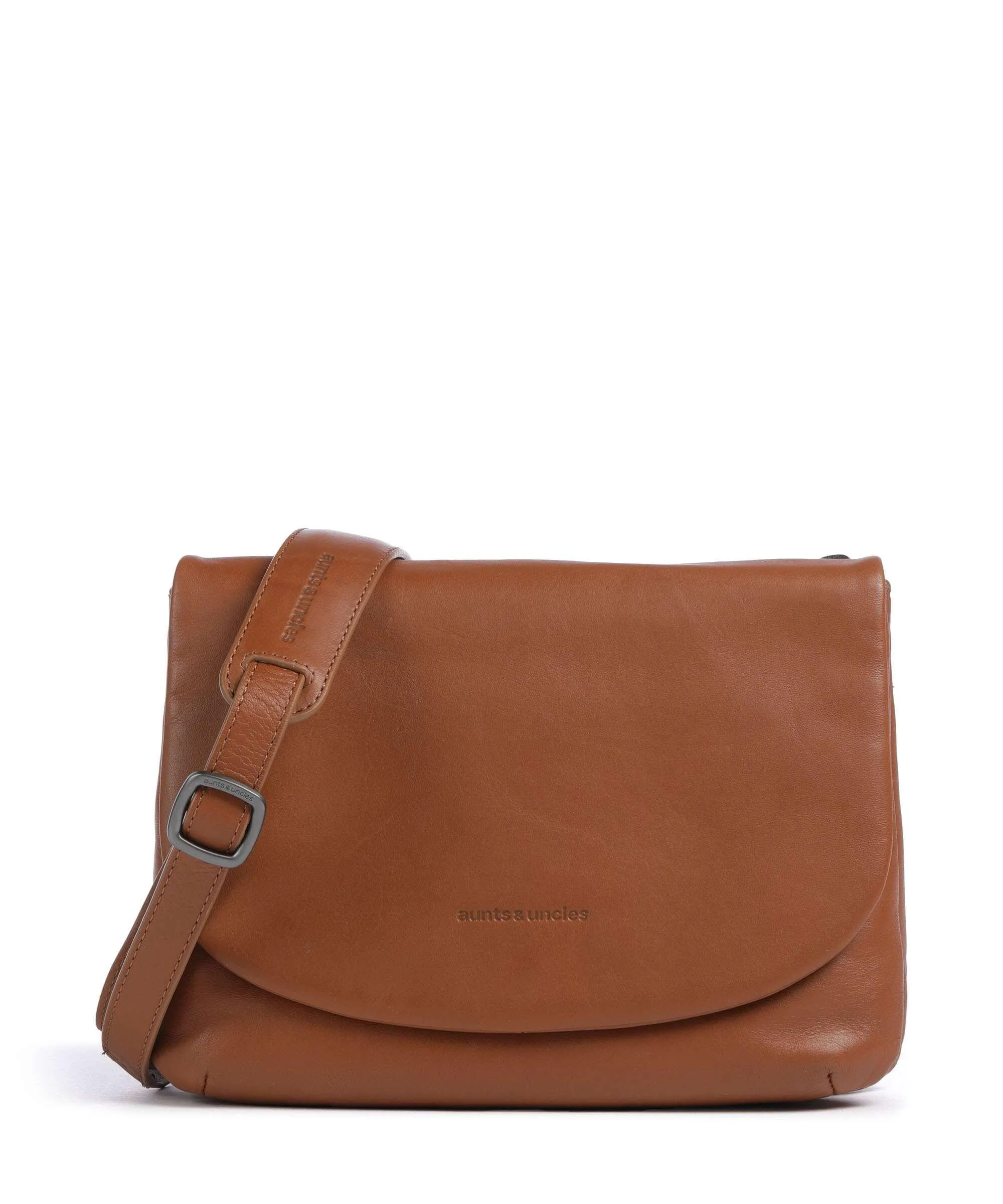  Aunts & Uncles Jamie's Orchard Pepino Borsa a tracolla pelle di vacchetta finemente grana cognac  