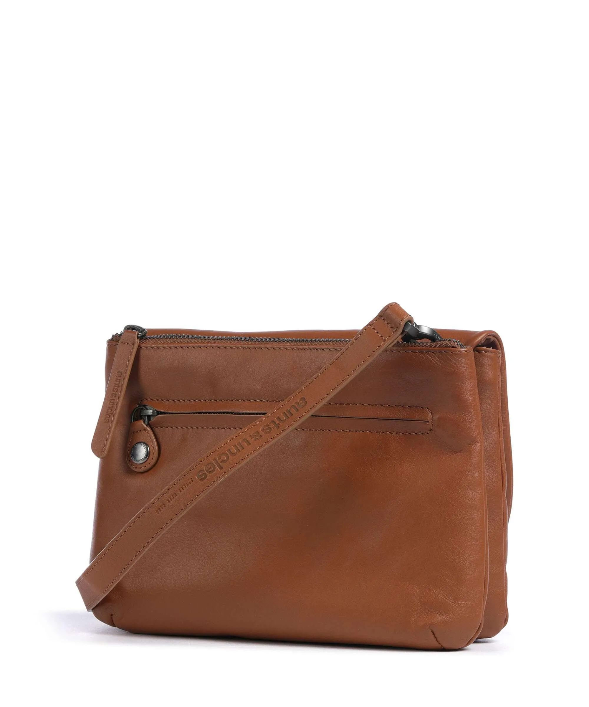  Aunts & Uncles Jamie's Orchard Pepino Borsa a tracolla pelle di vacchetta finemente grana cognac  