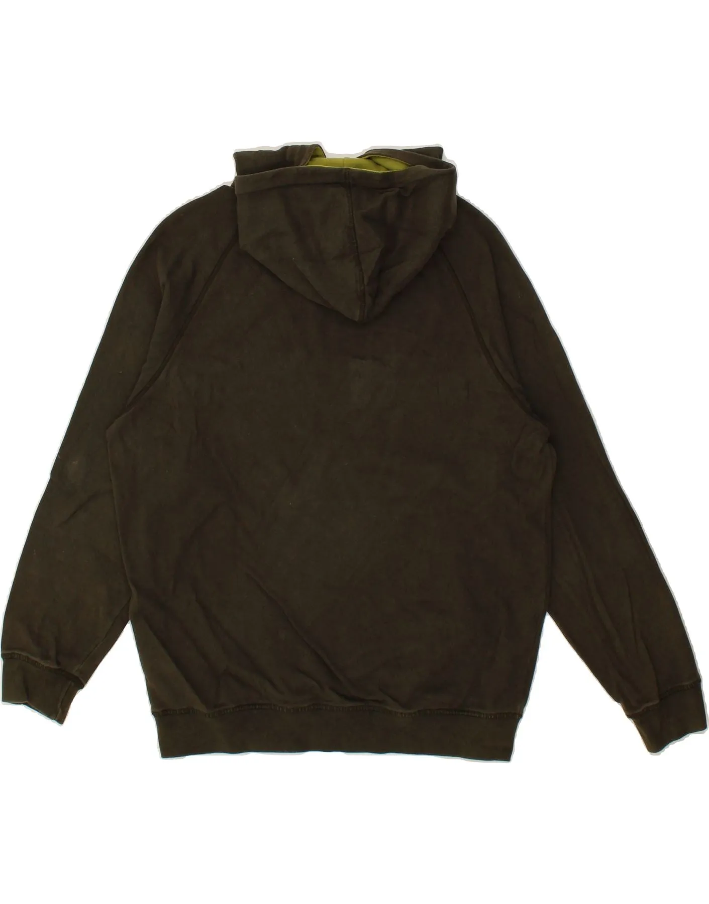 BARBOUR Mens Hoodie Jumper Large Khaki Cotton