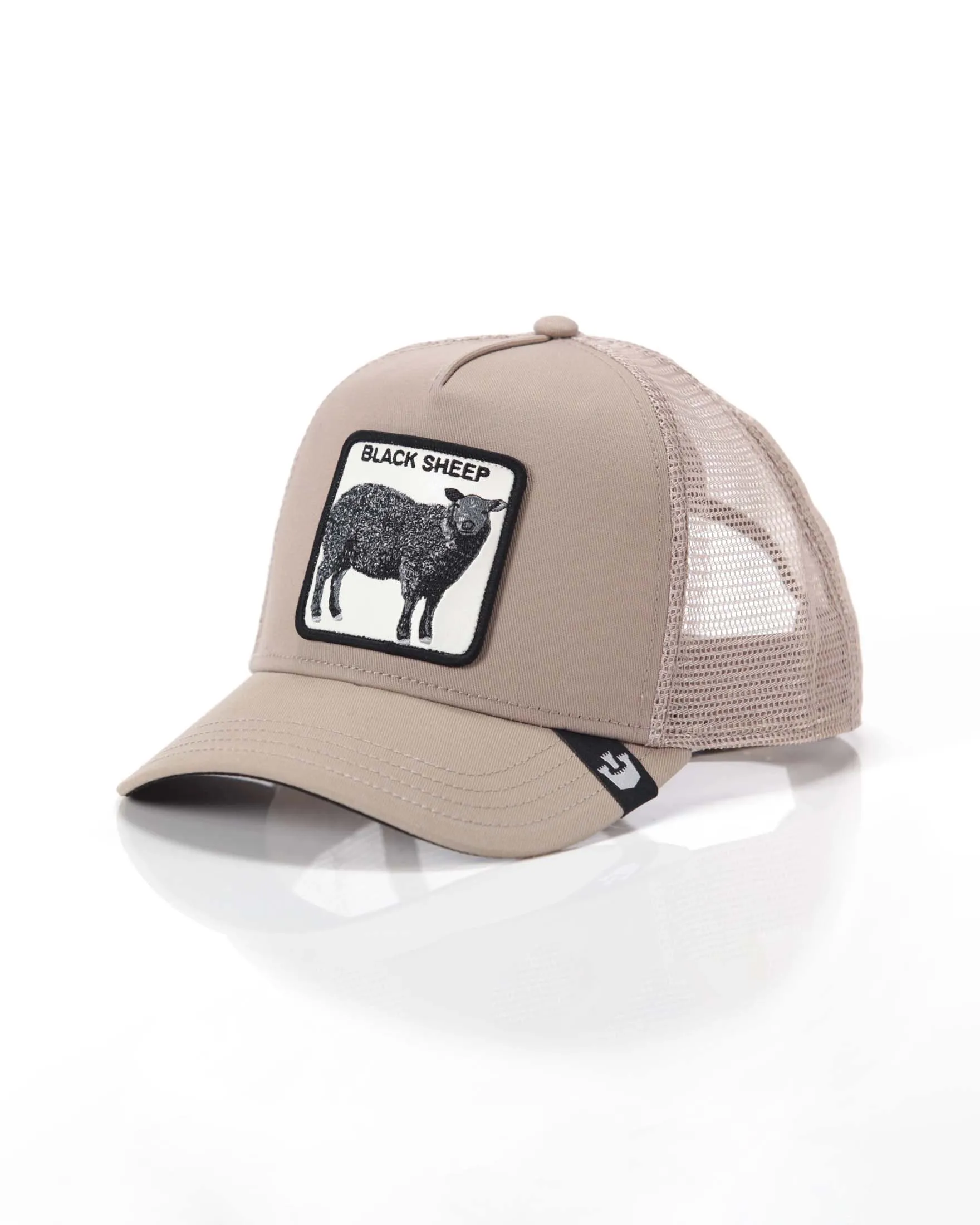Berretto Black sheep trucker tortora con patch pecora