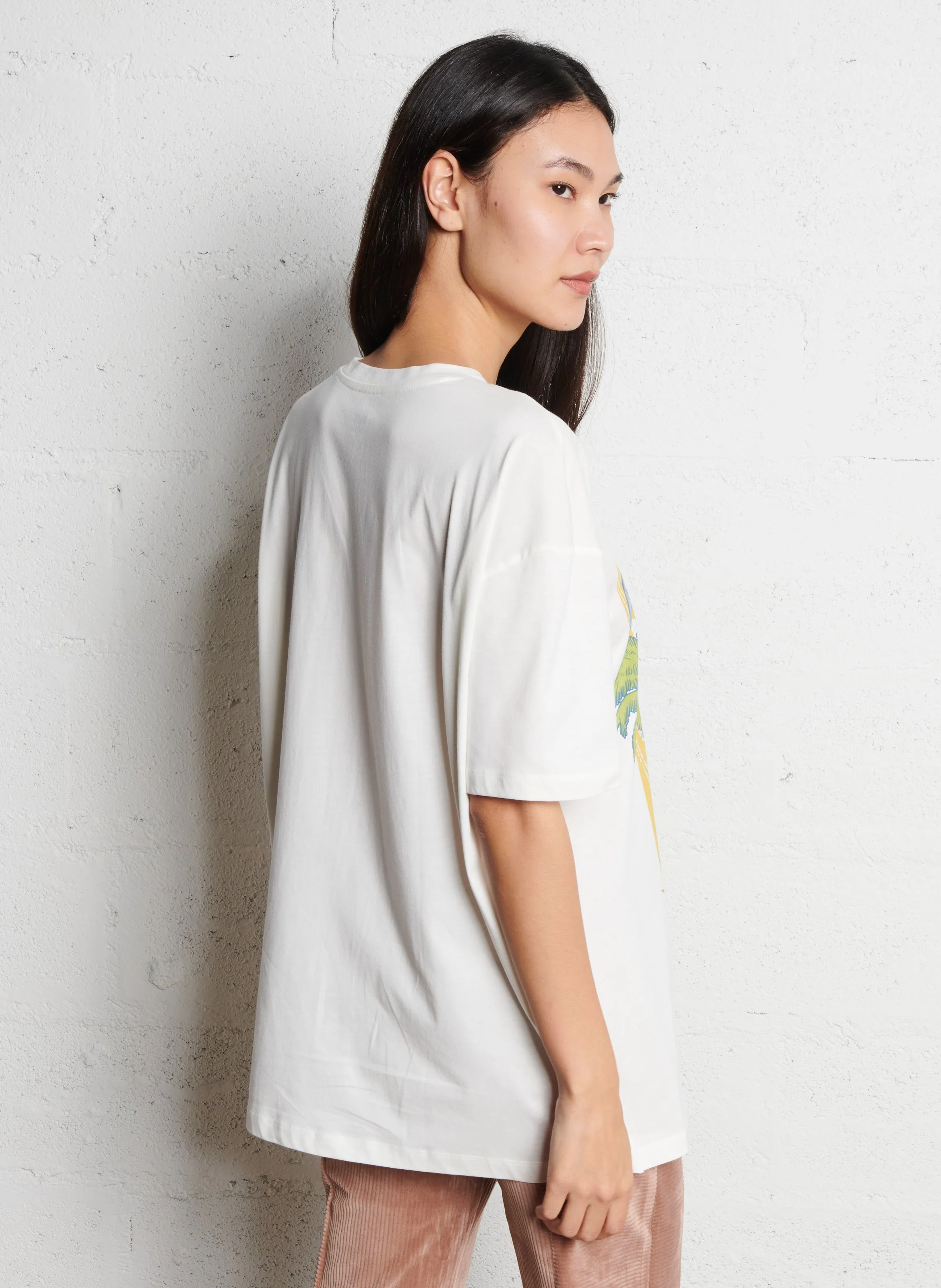  BILLABONG   ENJOY THE JOURN - T-shirt ampia a girocollo serigrafata | Bianco