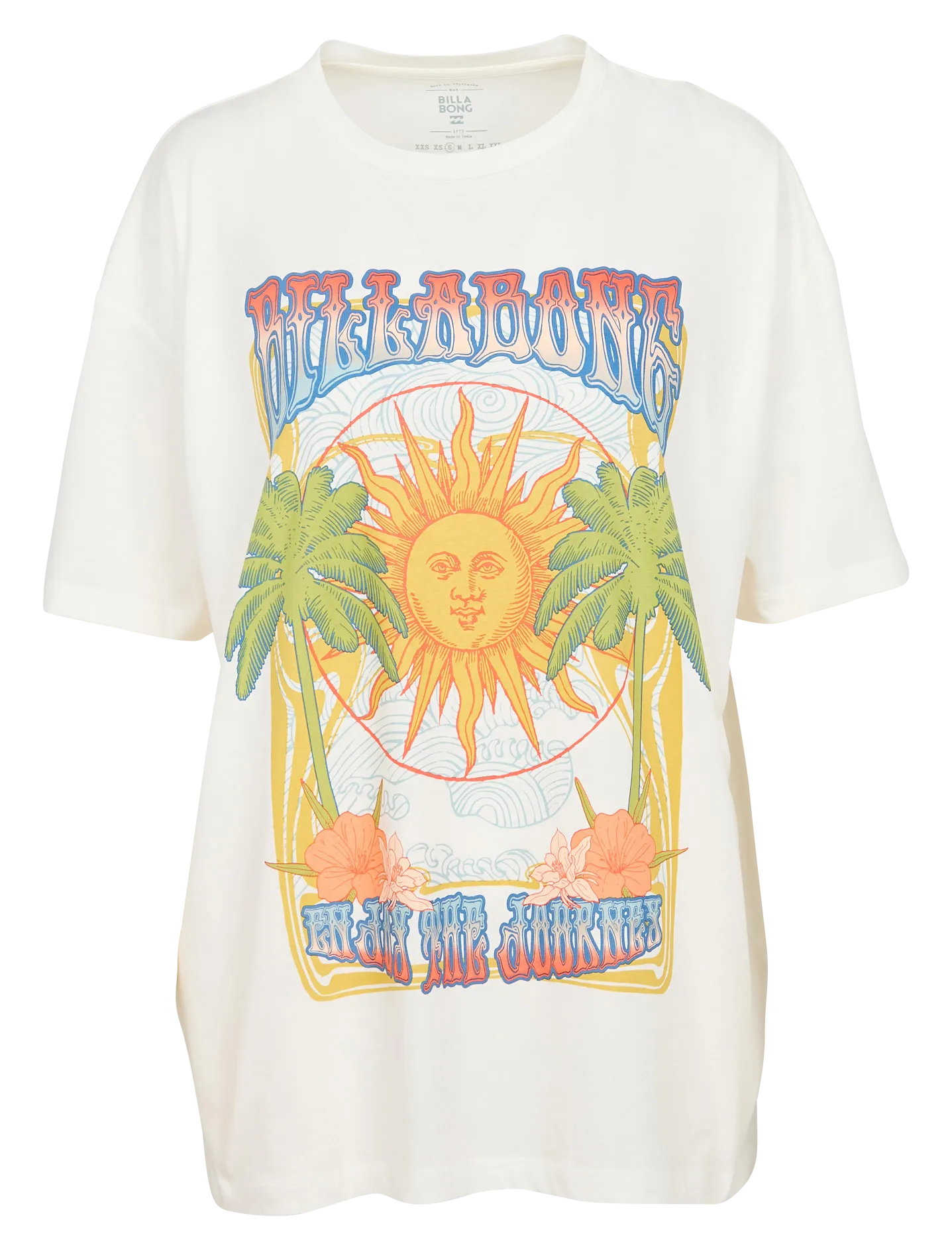  BILLABONG   ENJOY THE JOURN - T-shirt ampia a girocollo serigrafata | Bianco