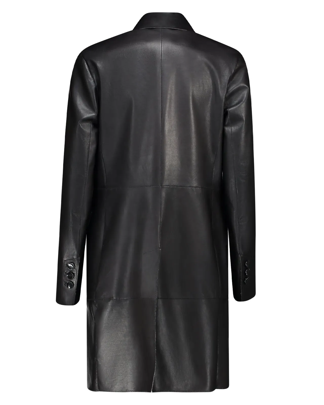 Blazer lungo Seychelles pelle nera