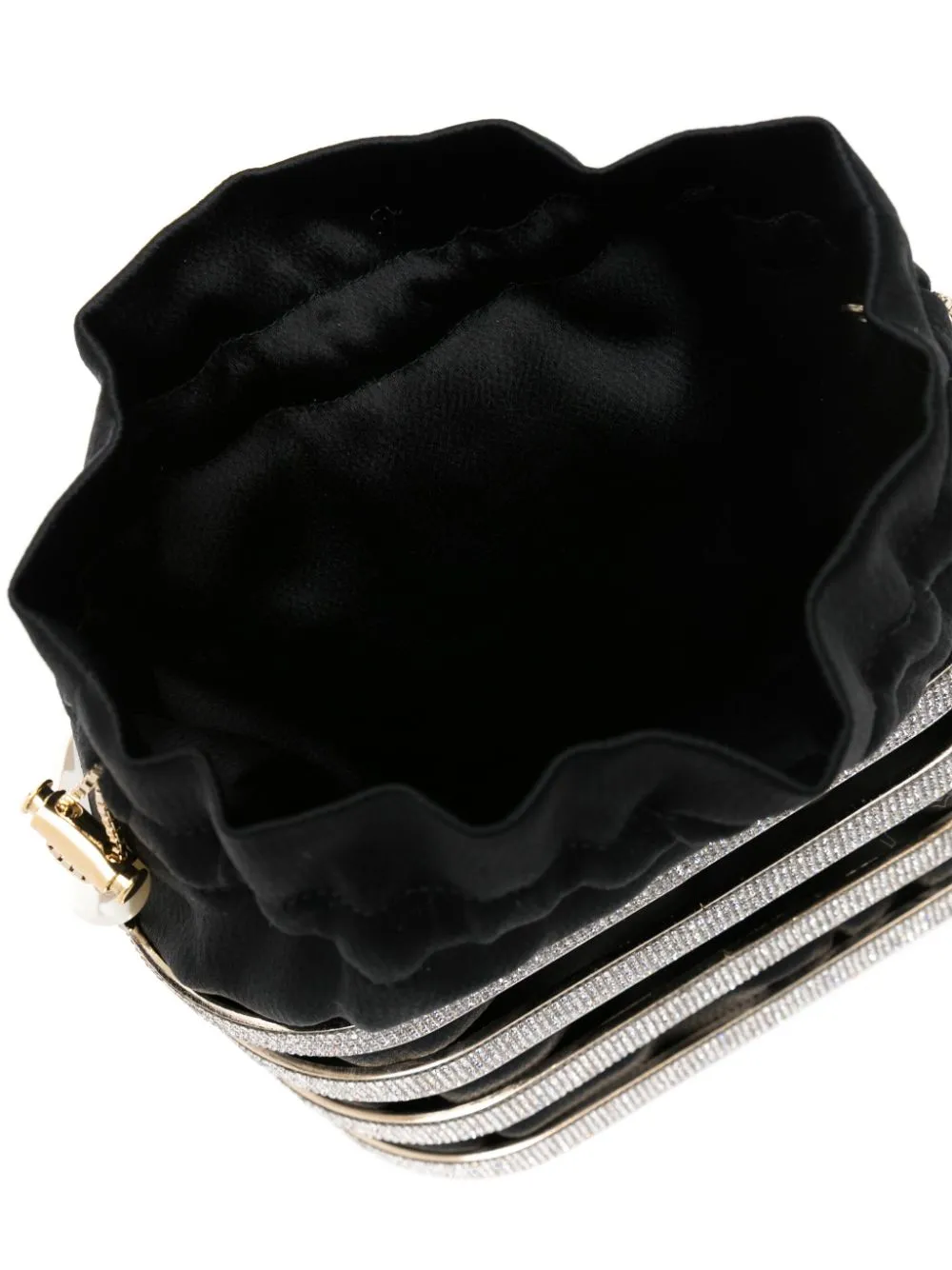 Borsa a secchiello Holli Astoria in nero e argento - donna