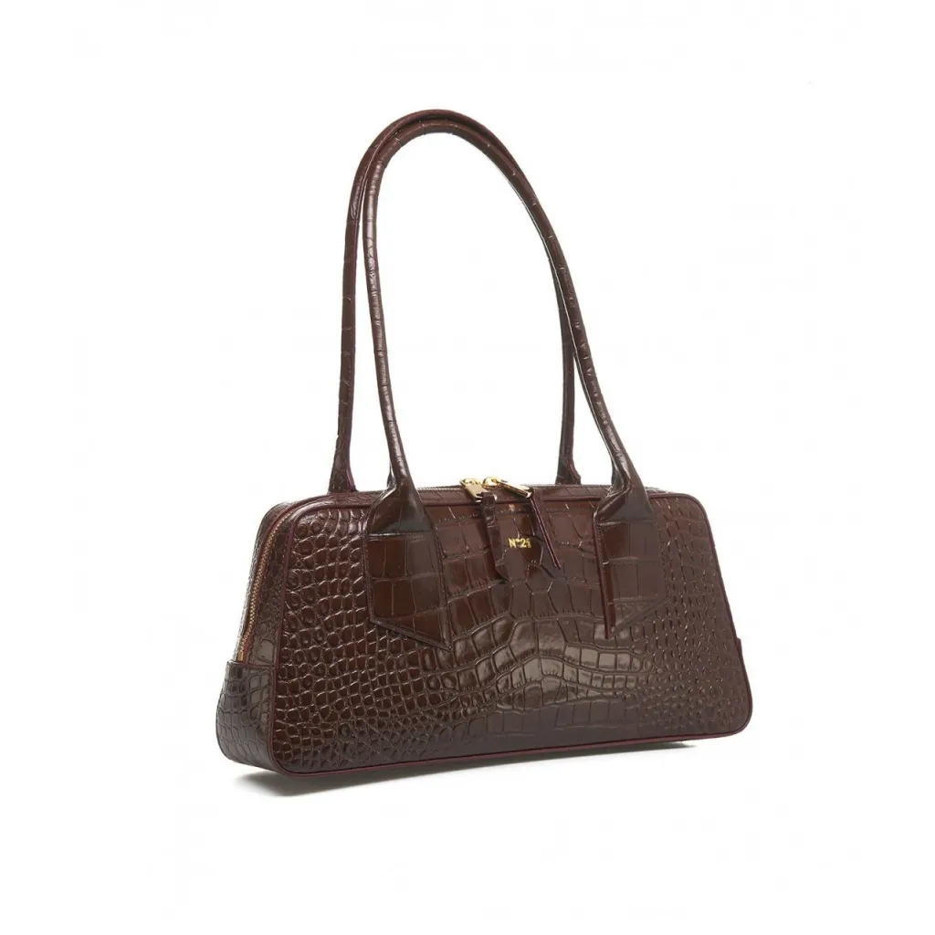 Borsa a spalla Bauletto Midi marrone scuro