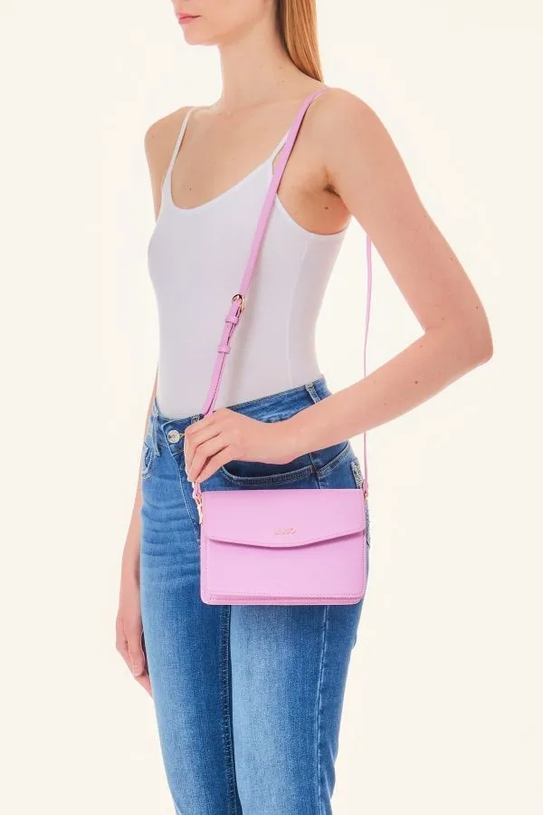 Borsa a spalla con logo liu jo