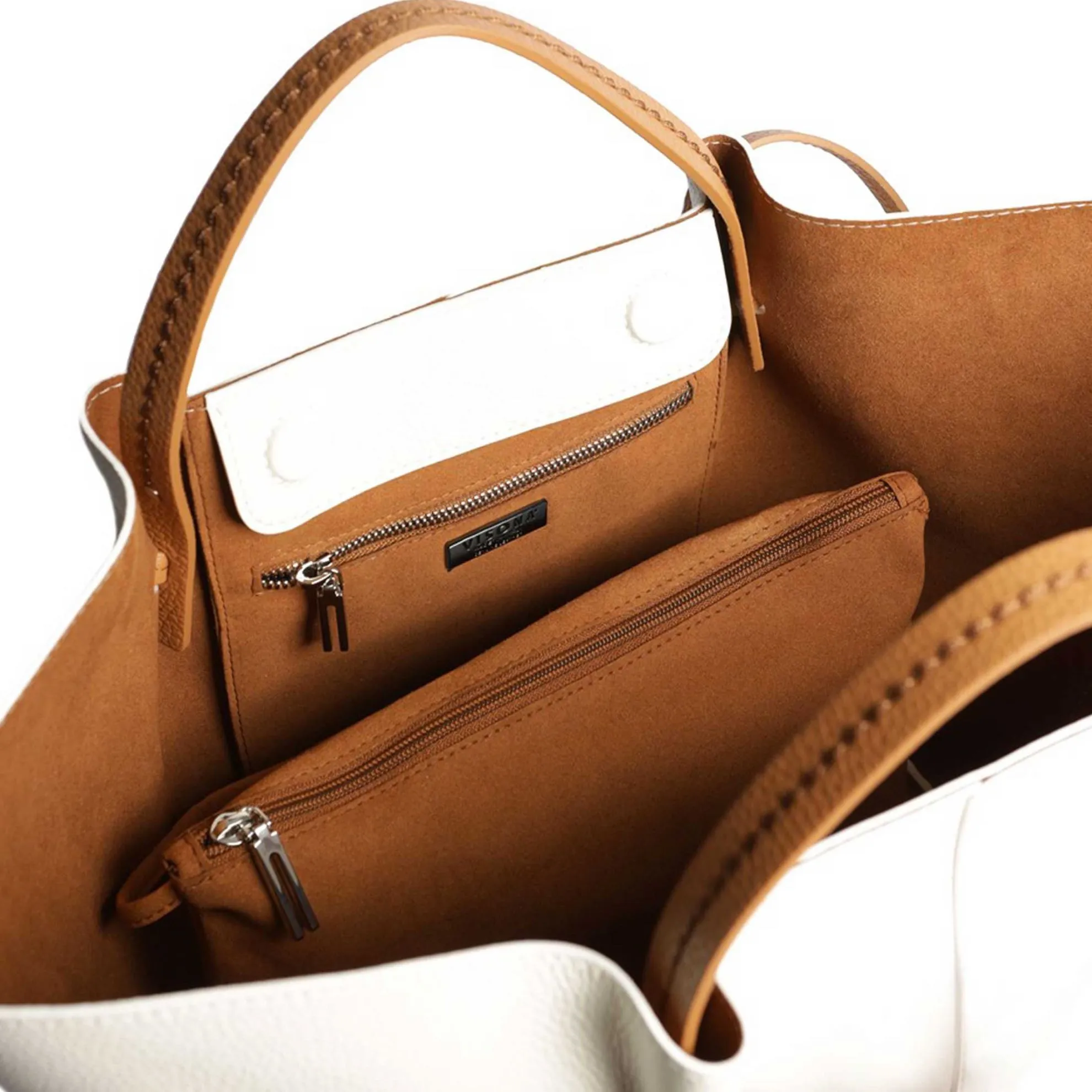 Borsa a spalla giulia in pelle con grana