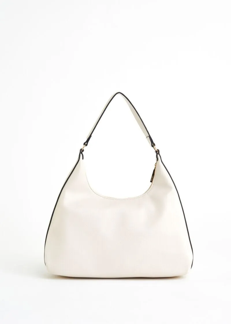 Borsa a spalla in similpelle con logo