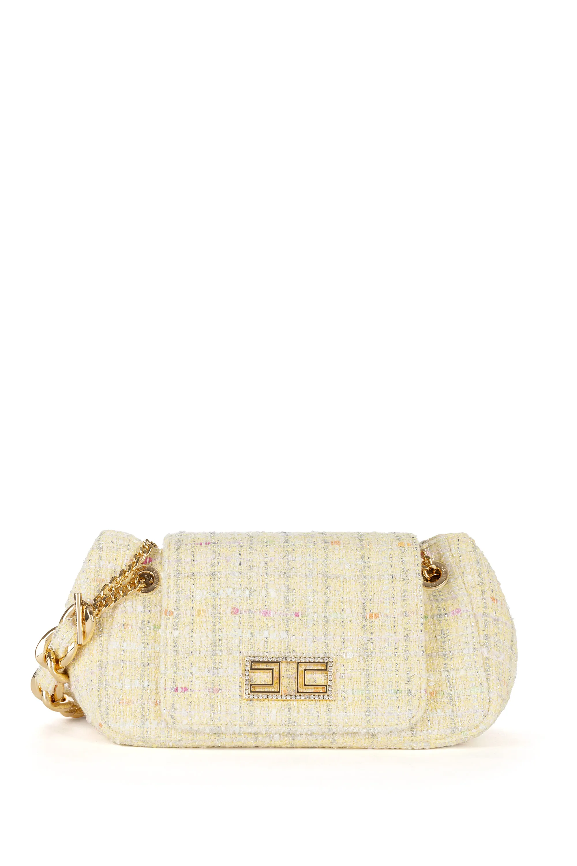 Borsa a spalla in tessuto tweed di collezione