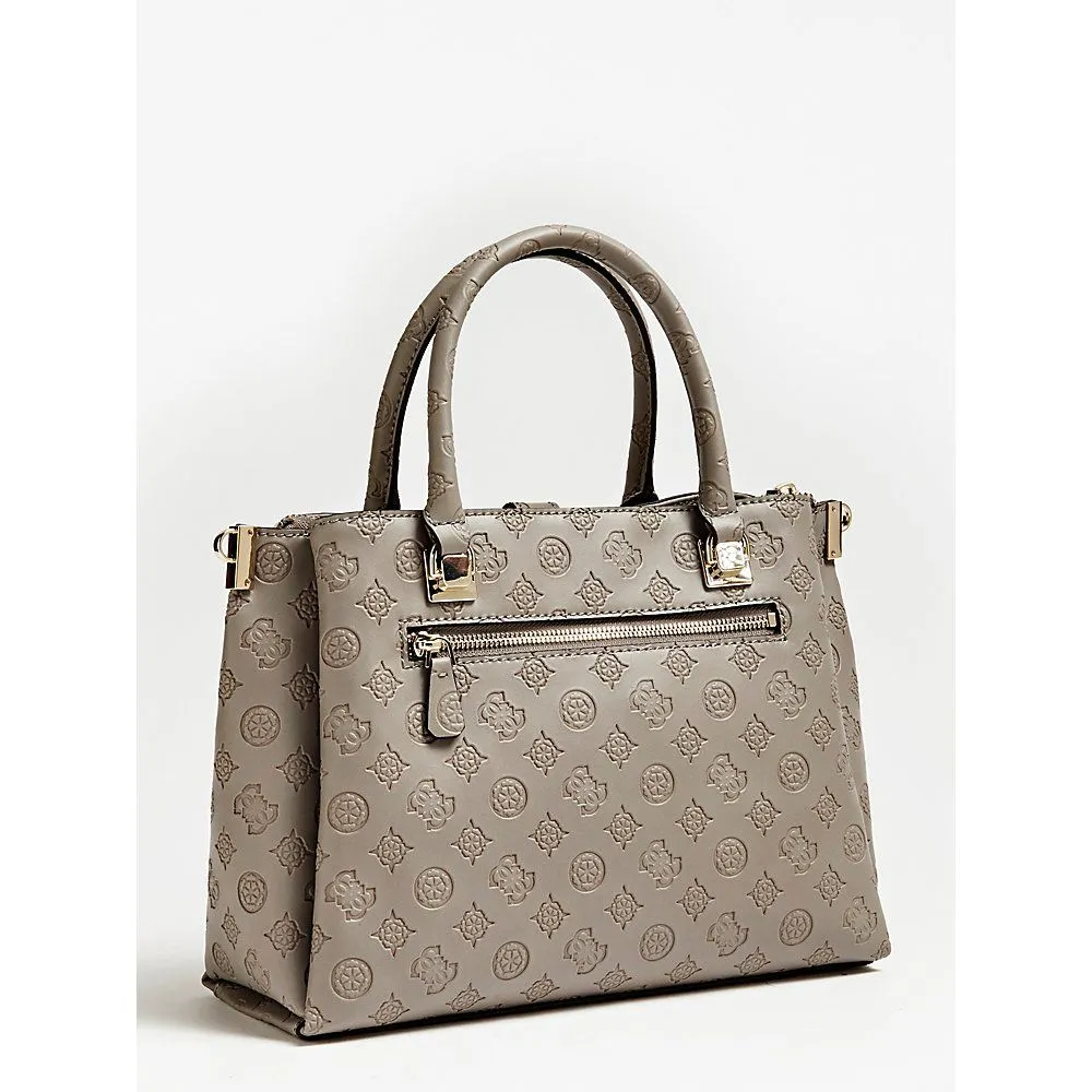 Borsa a spalla peony logo impresso