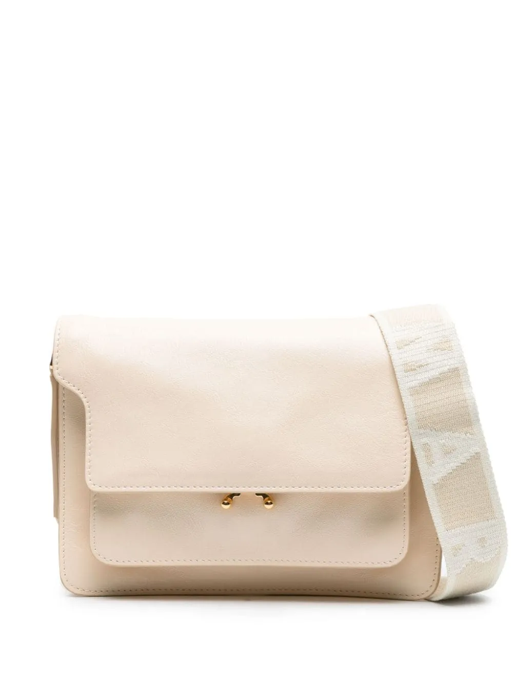 Borsa a spalla Trunk media in beige - donna