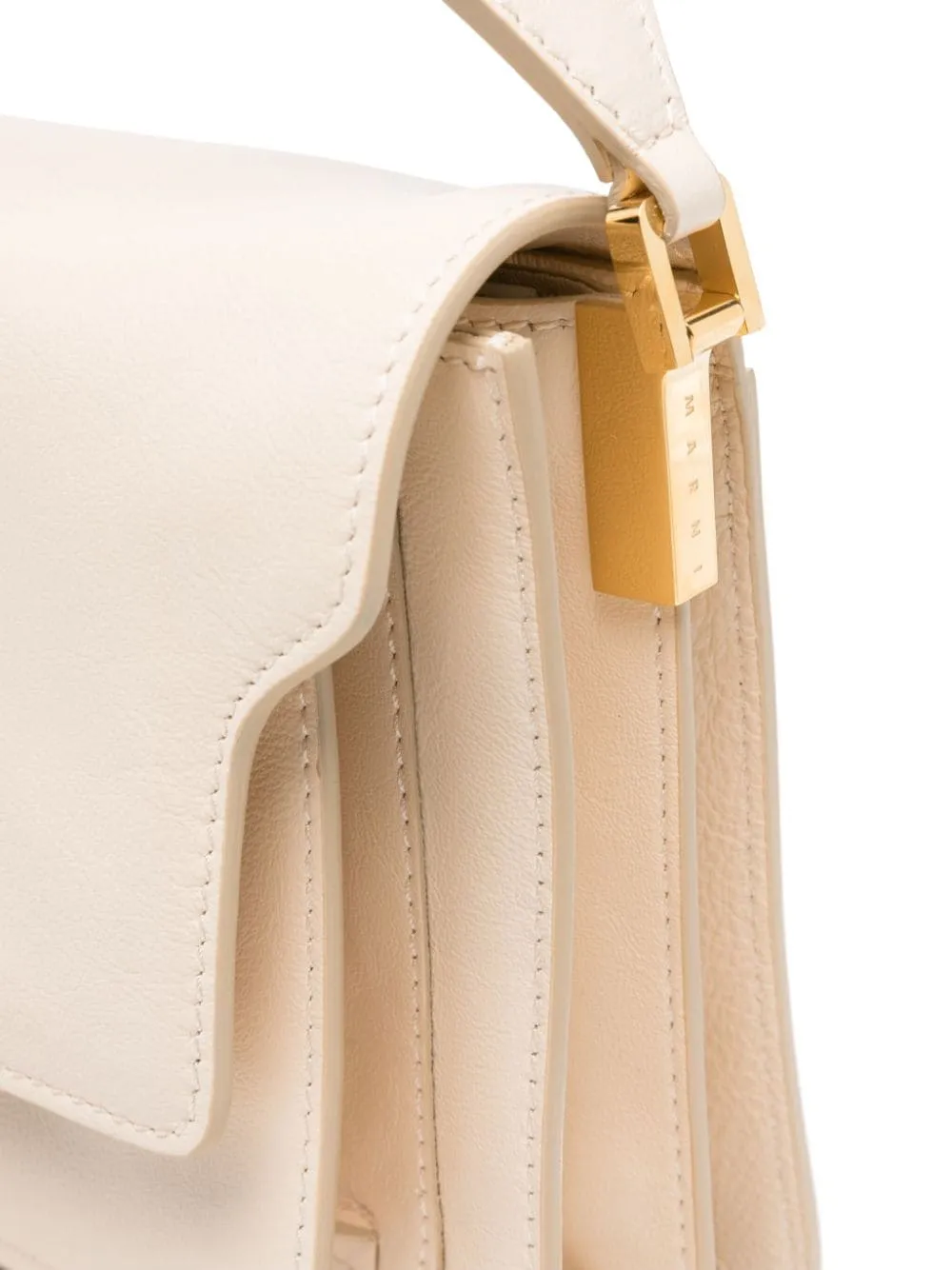 Borsa a spalla Trunk media in beige - donna