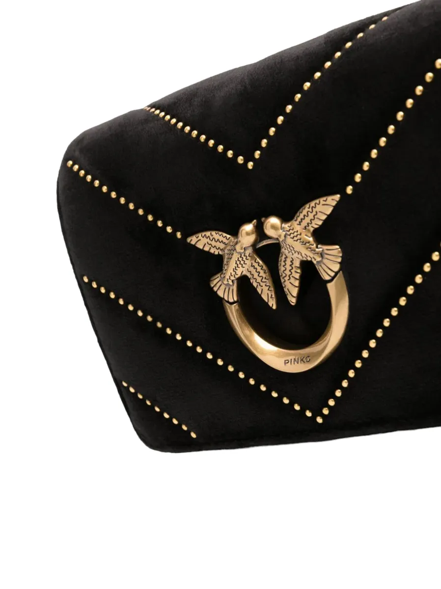 Borsa a tracolla con borchie Love Click