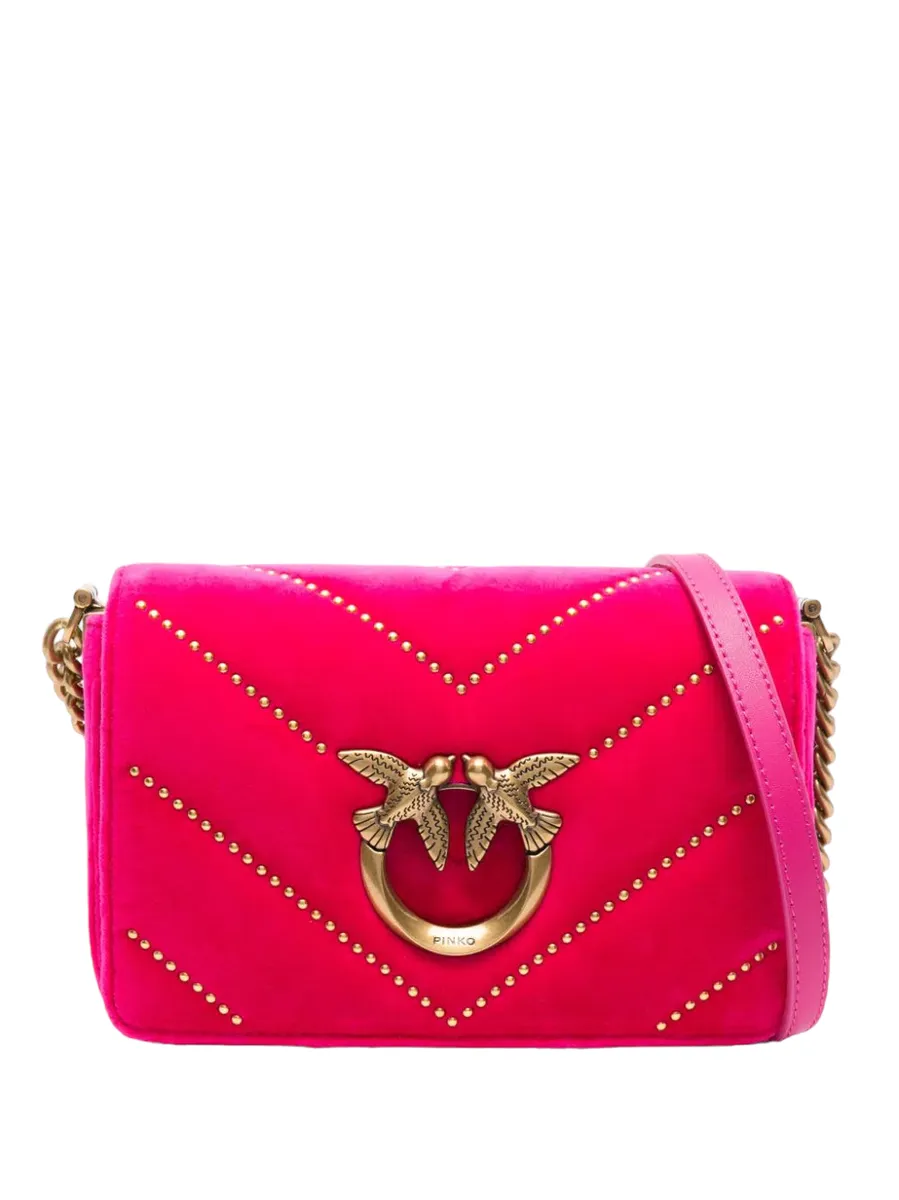Borsa a tracolla con borchie Love Click