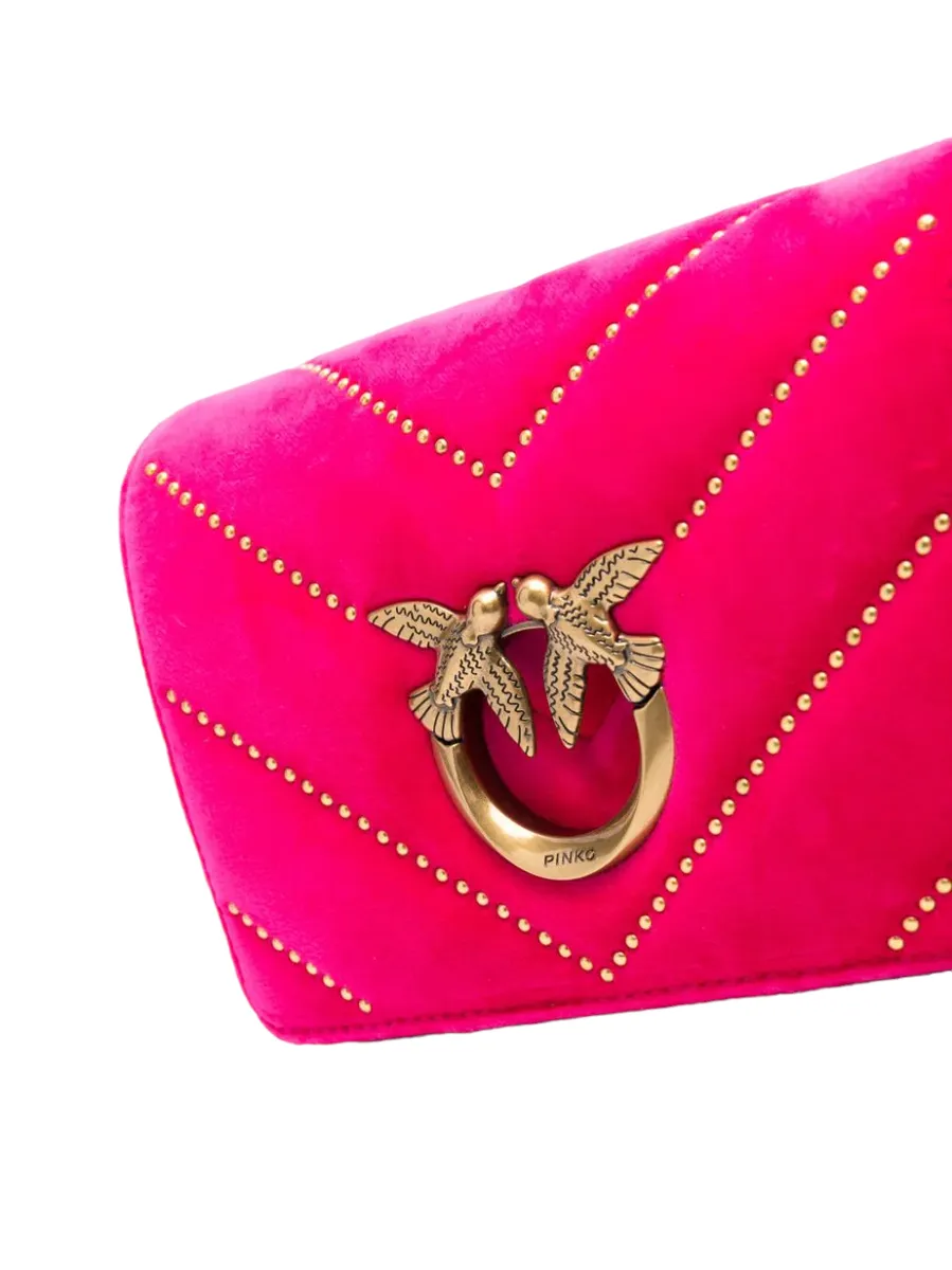 Borsa a tracolla con borchie Love Click