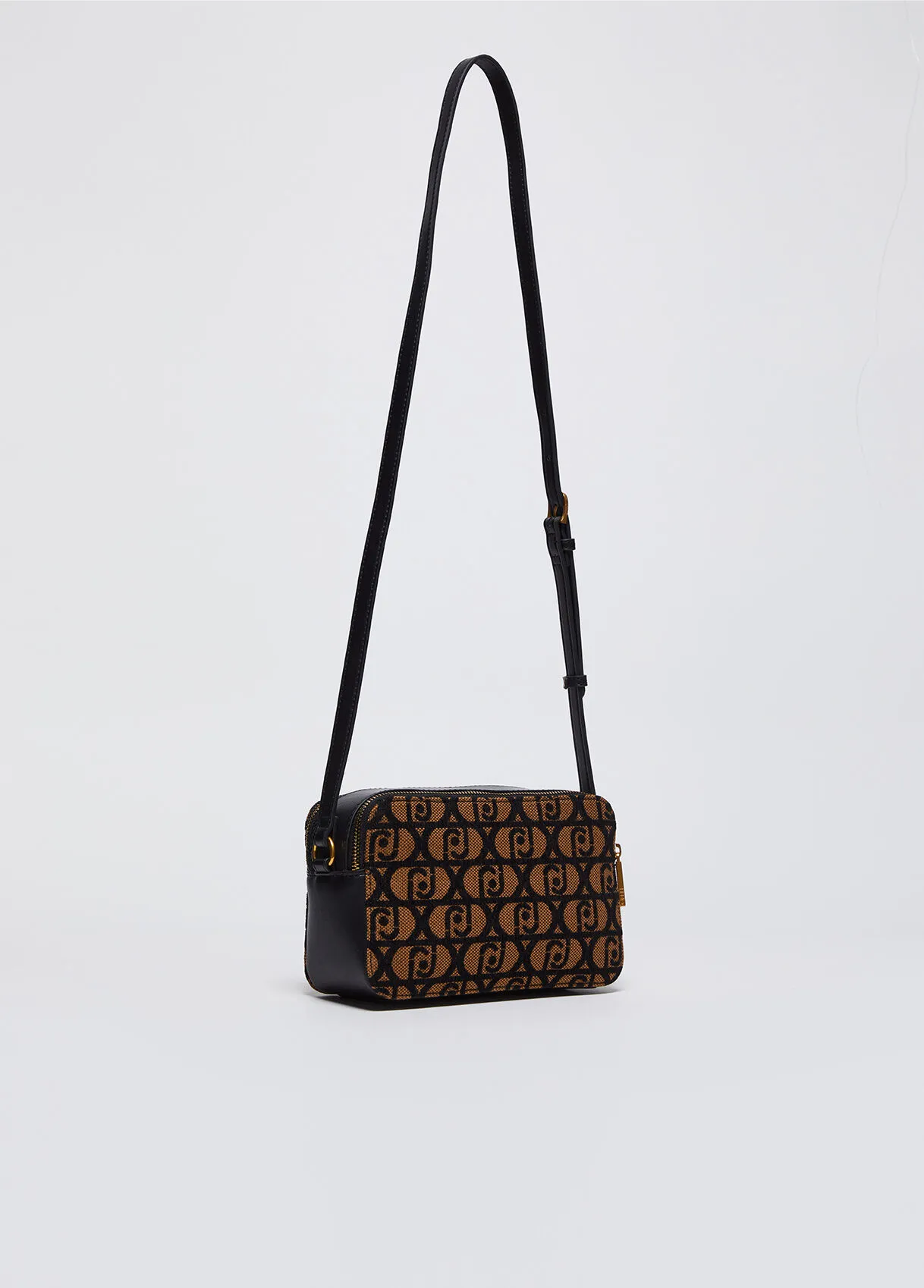 Borsa a tracolla jacquard con logo