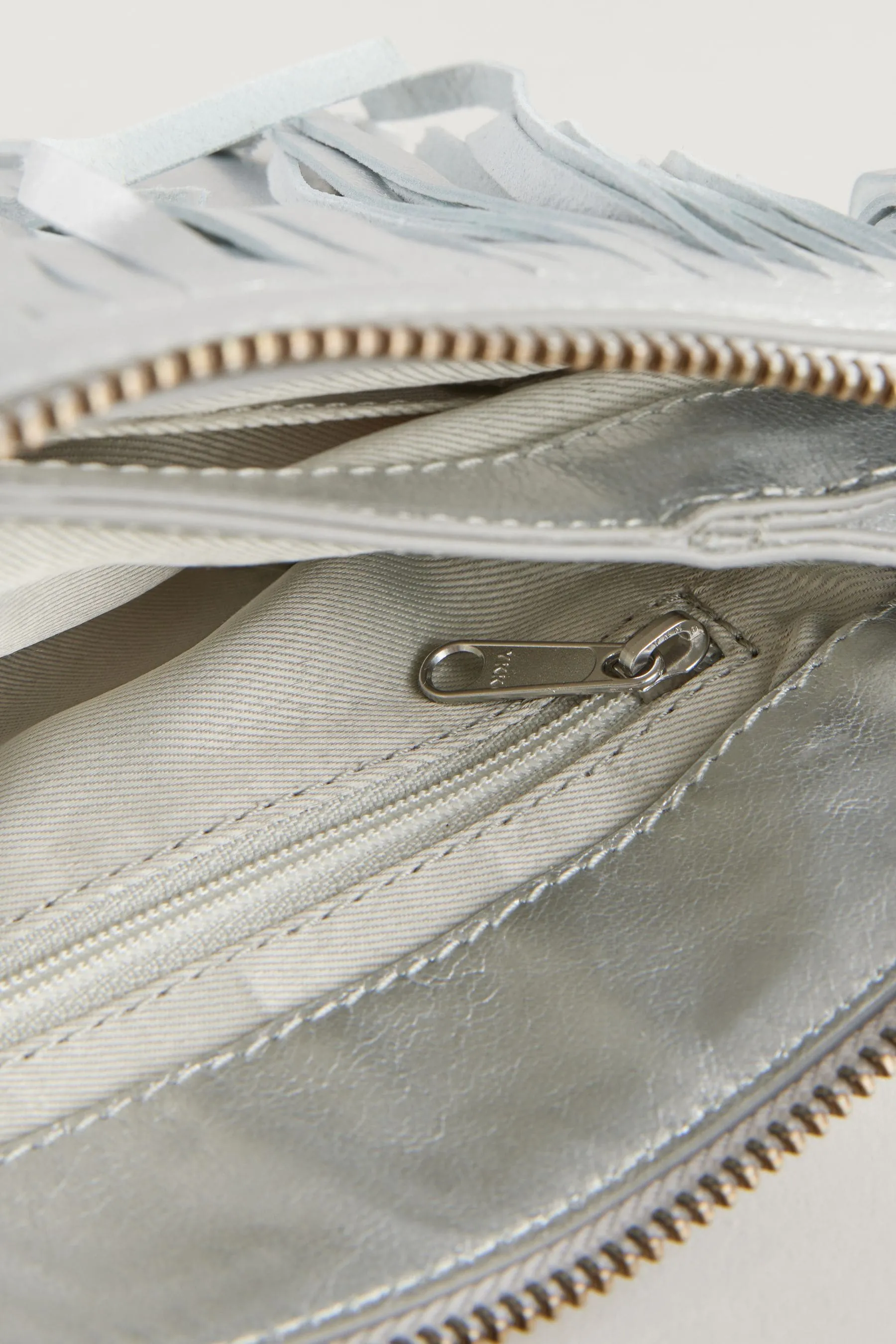 Borsa a tracolla western in pelle con frange    
