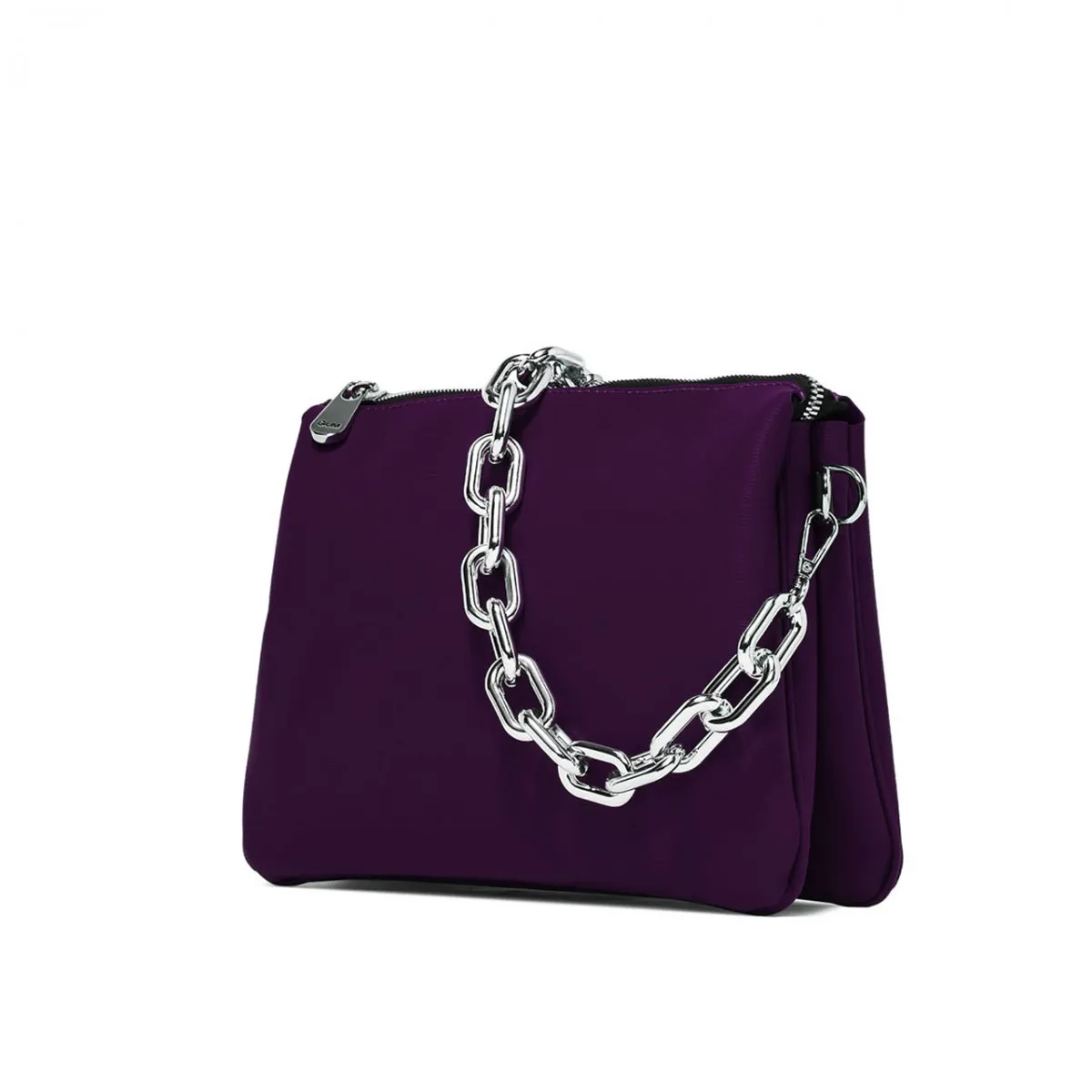 Borsa Con Doppia Tracolla, Viola
