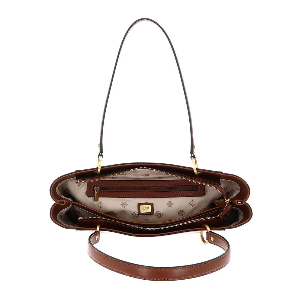 Borsa Donna Shopper a Spalla GUESS Linea Masie colore Cognac