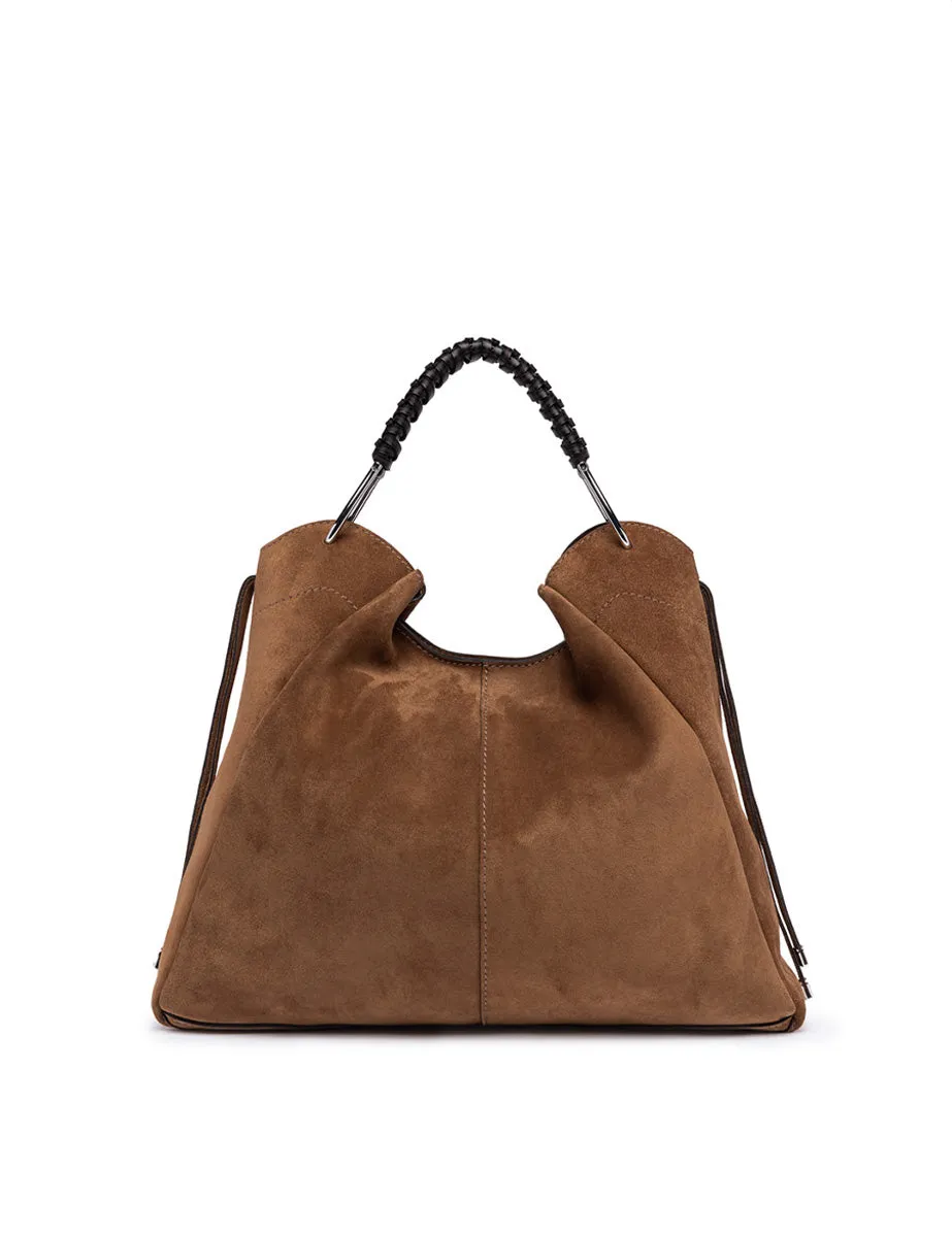 borsa scamosciata era cognac