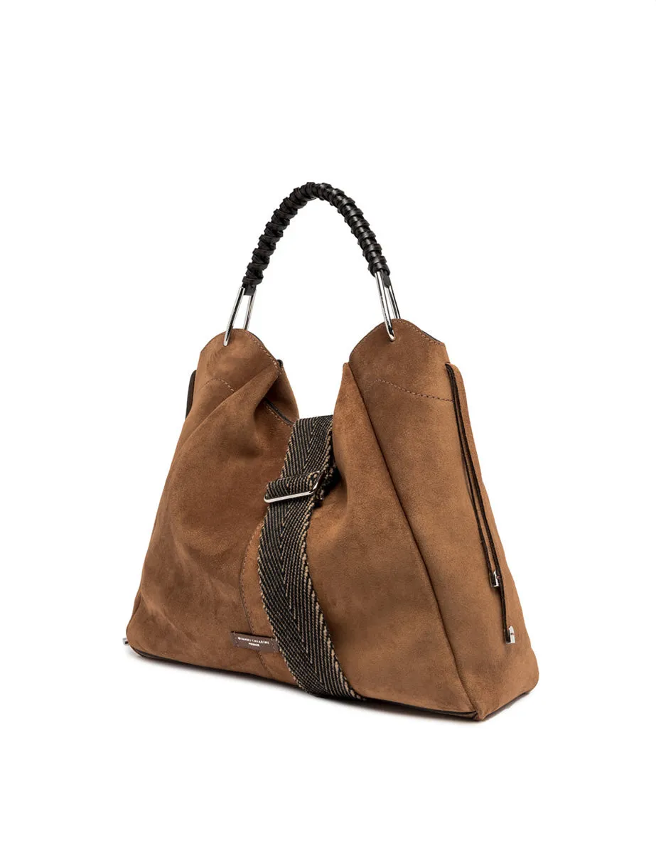 borsa scamosciata era cognac