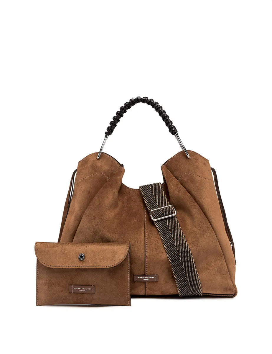 borsa scamosciata era cognac